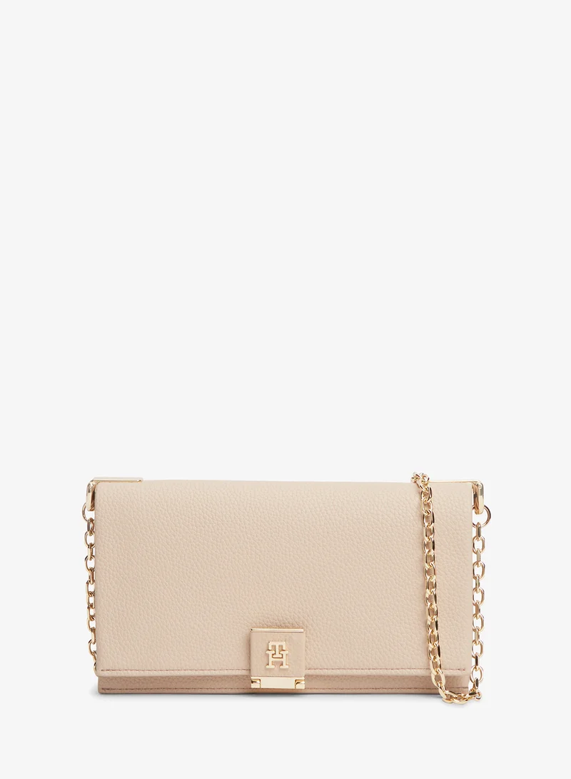 تومي هيلفيغر Monogram Chain Strap Crossbody Bag